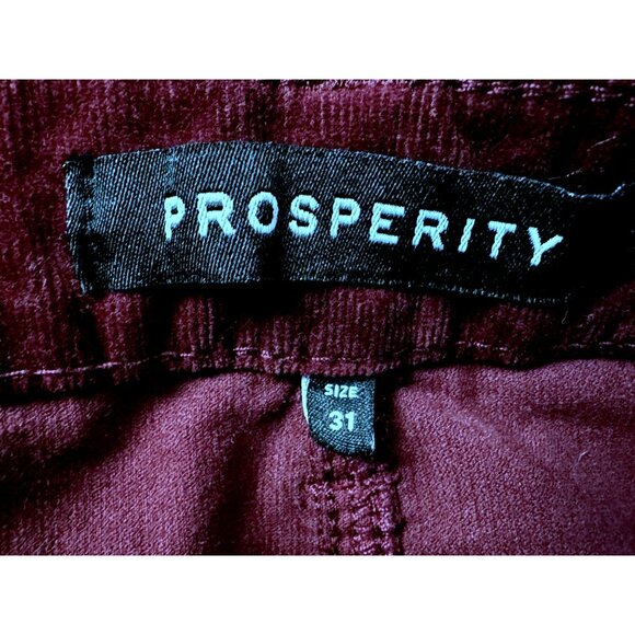 Prosperity Womens Burgundy Boot Cut Corduroy Pants  Sz 12/31 Casual Trousers - Picture 4 of 5